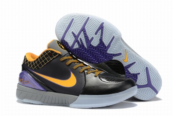 Nike Kobe 4 Shoes Black Yellow Purple