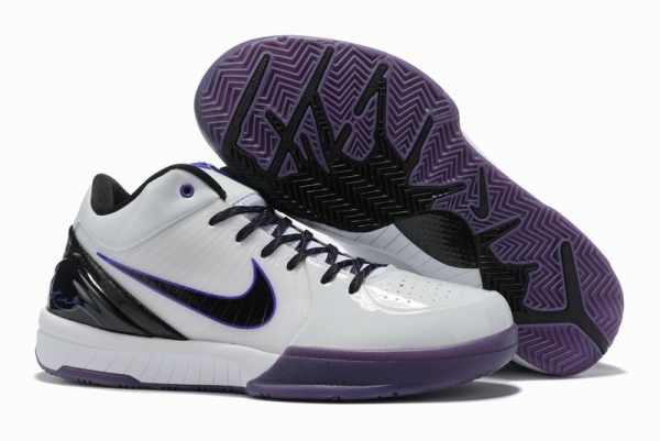 Nike Kobe 4 Shoes White Purple Black