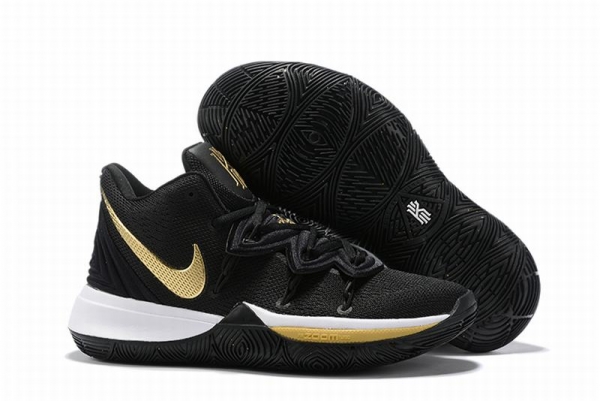Nike Kyire 5 Black White Gold-logo