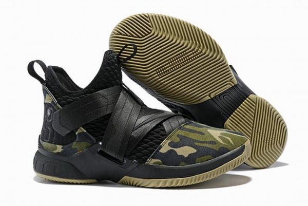 Nike Lebron James Soldier 12 Shoes Army Green Camo