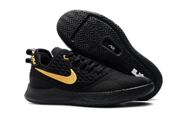 Nike Lebron James Witness 3 Shoes Gold Black