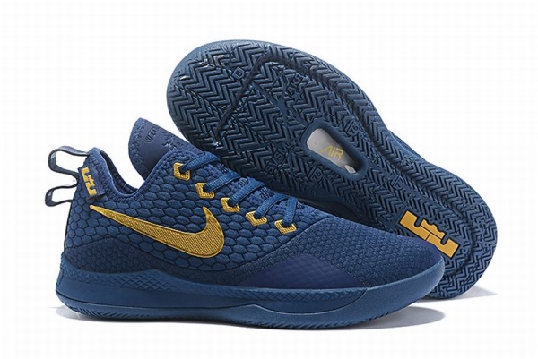 Nike Lebron James Witness 3 Shoes Navy Gold
